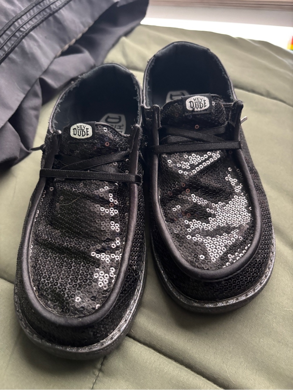 Hey Dude Sequin Wide Slip Ons
